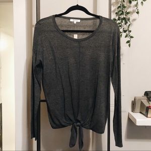 Madewell Tie Front Lightweight Sweater
